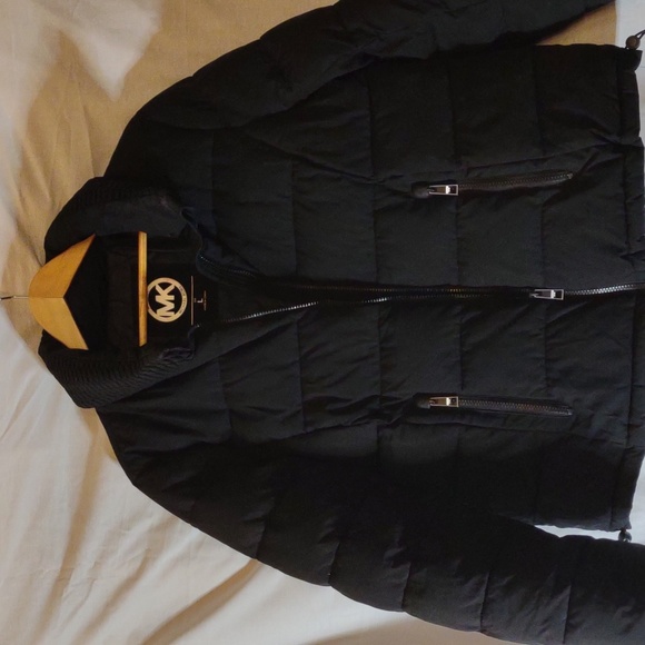 Michael Kors Jackets & Blazers - Michael Kors Lady's  Black Puffer Coat w/Quilted Collar - Size Large